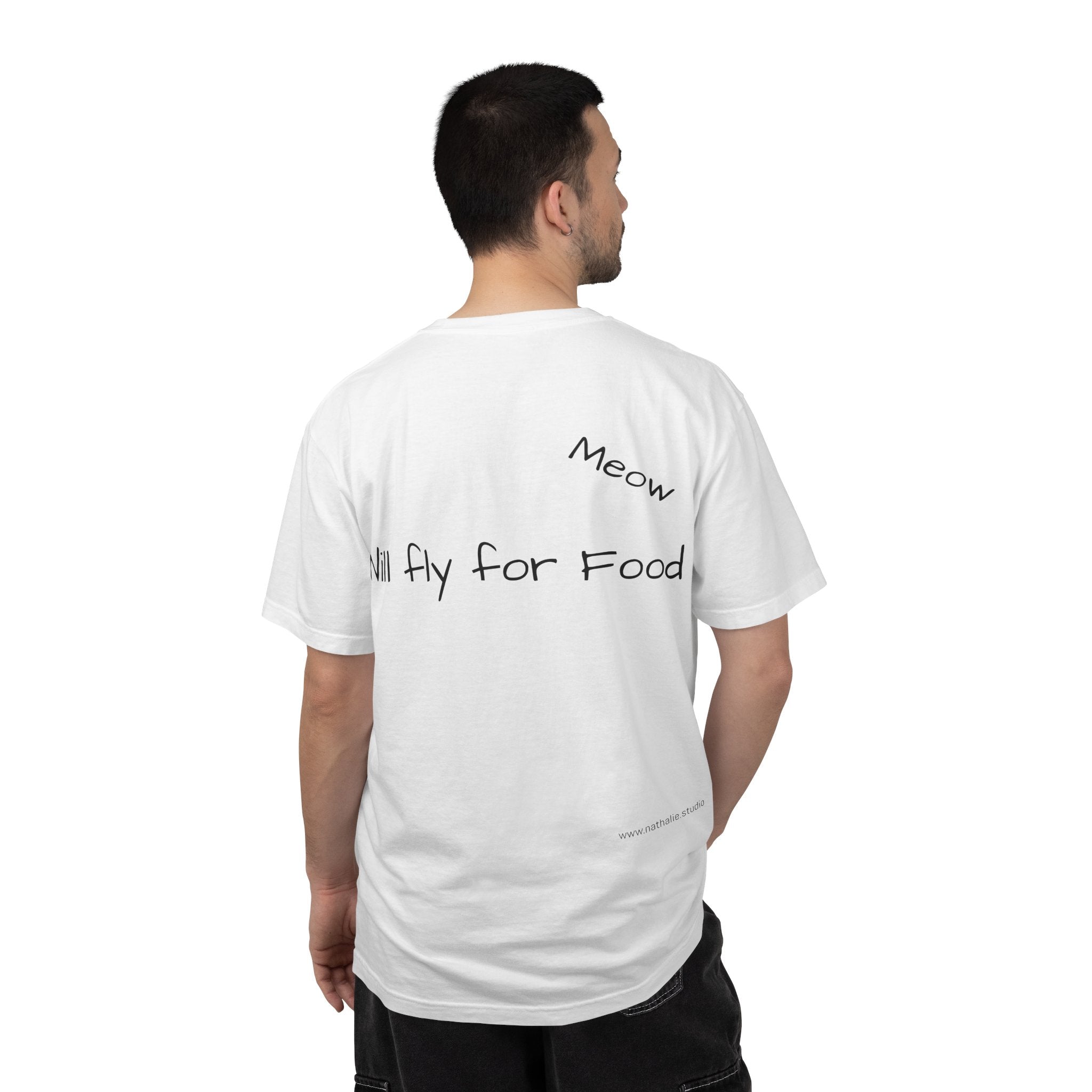 T-Shirt — "Professional Loaf" Cat Tee (Will Fly for Food)