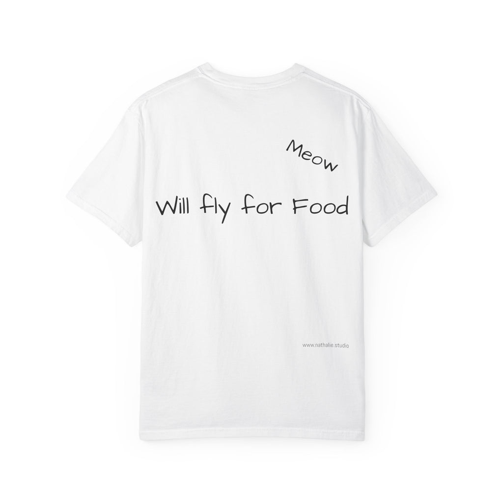 T-Shirt — "Professional Loaf" Cat Tee (Will Fly for Food)