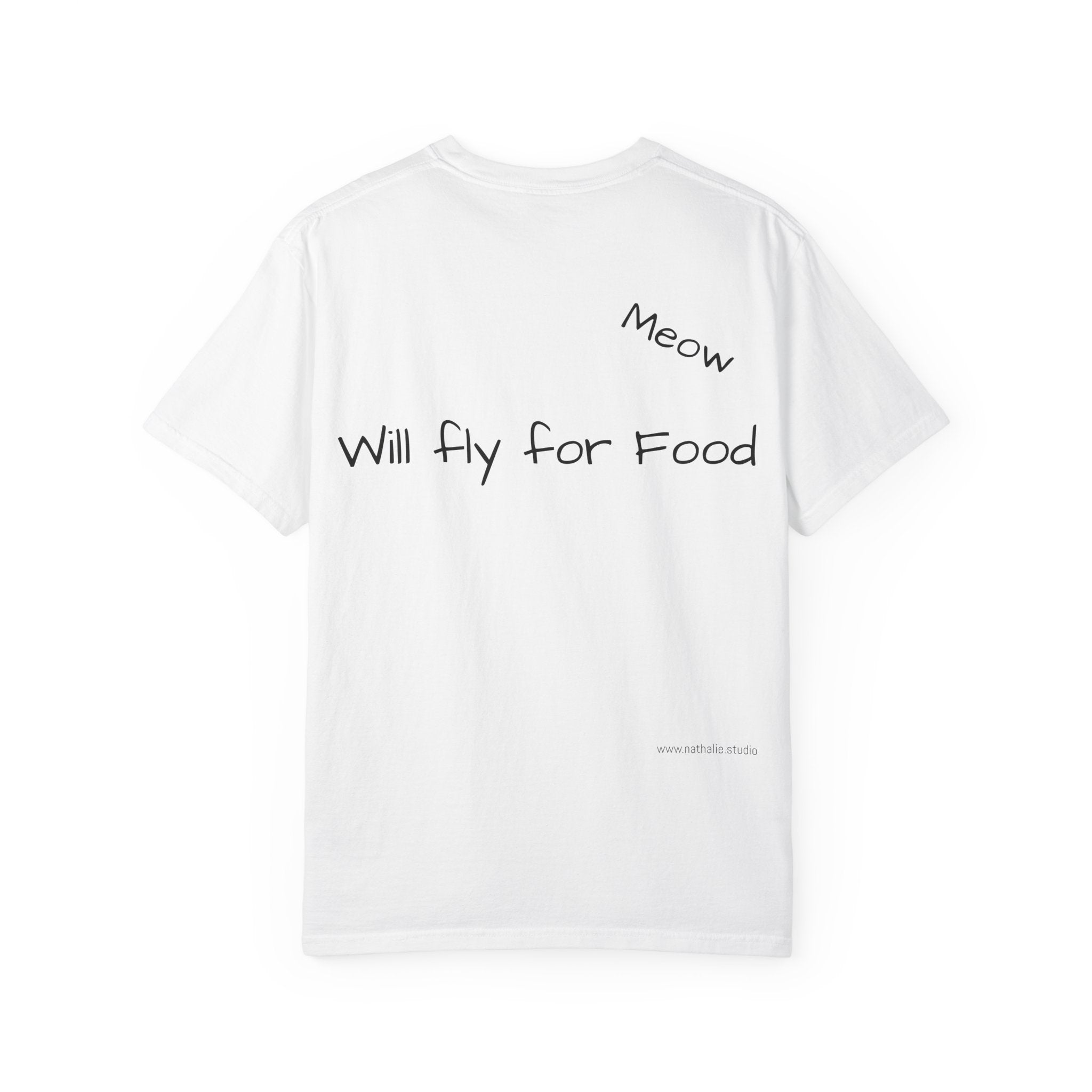 T-Shirt — "Professional Loaf" Cat Tee (Will Fly for Food)
