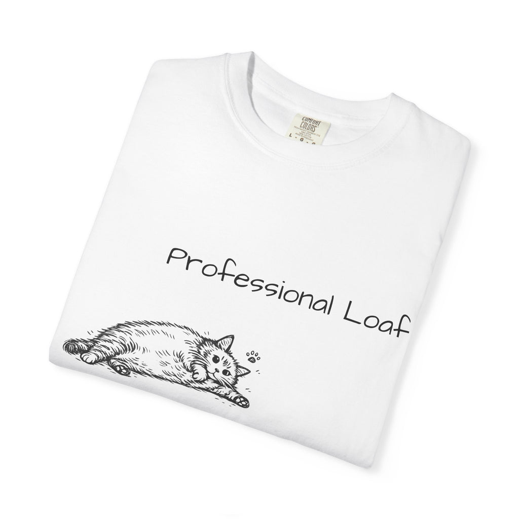 T-Shirt — "Professional Loaf" Cat Tee (Will Fly for Food)